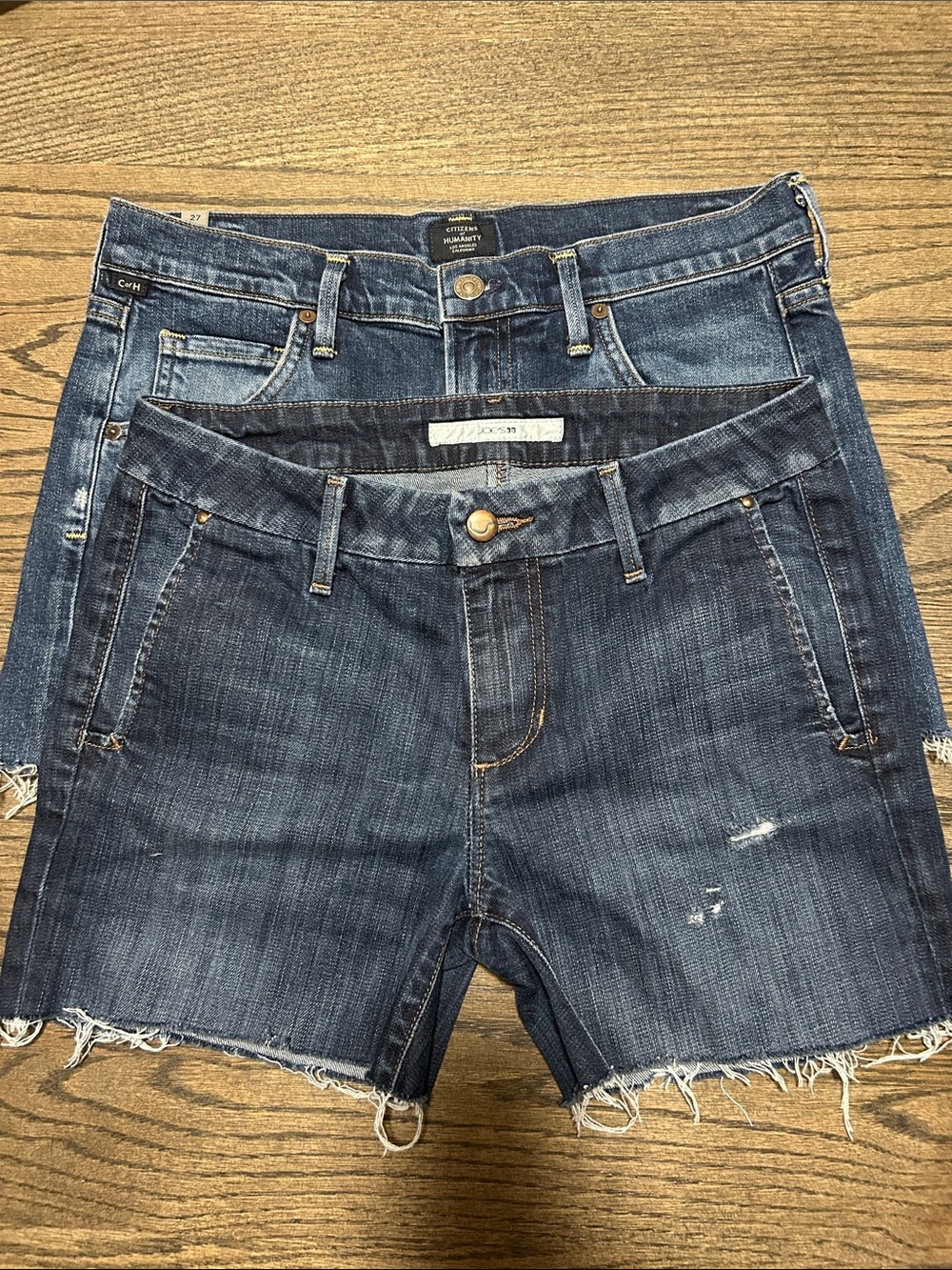 Joe's Denim Shorts and Citizens of Humanity Denim Shorts. Size 27. Like new!